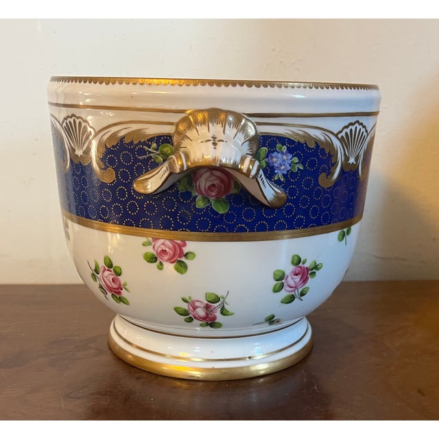 18th Century Antique 18th Century French Louis XV Sevres Porcelain Cachepot or Bottle Cooler For Sale - Image 5 of 13