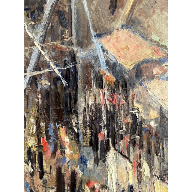 1910s René Guinand, Festivities in the Town in Geneva, Oil on Canvas, 1919, Framed For Sale - Image 5 of 18