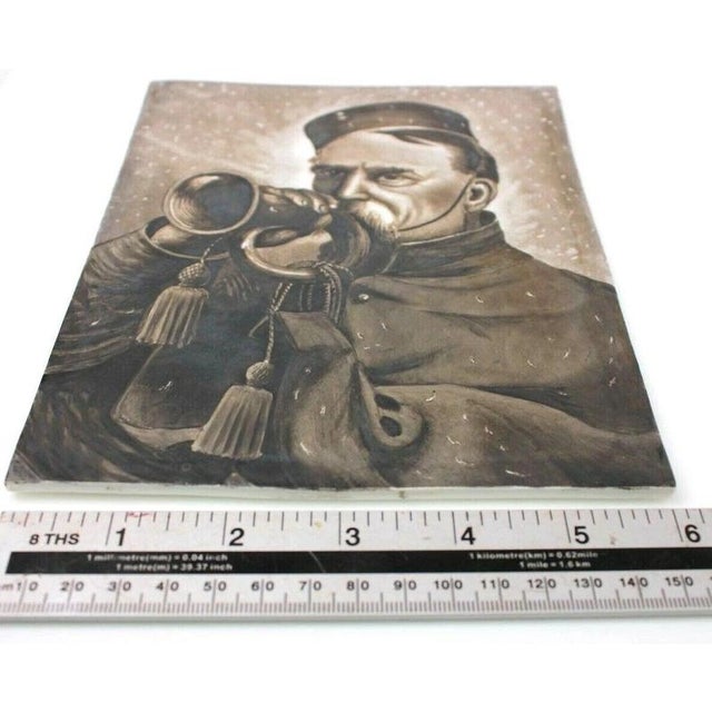 Early 20th Century German Monochrome Porcelain Plaque, 1914 For Sale - Image 5 of 6