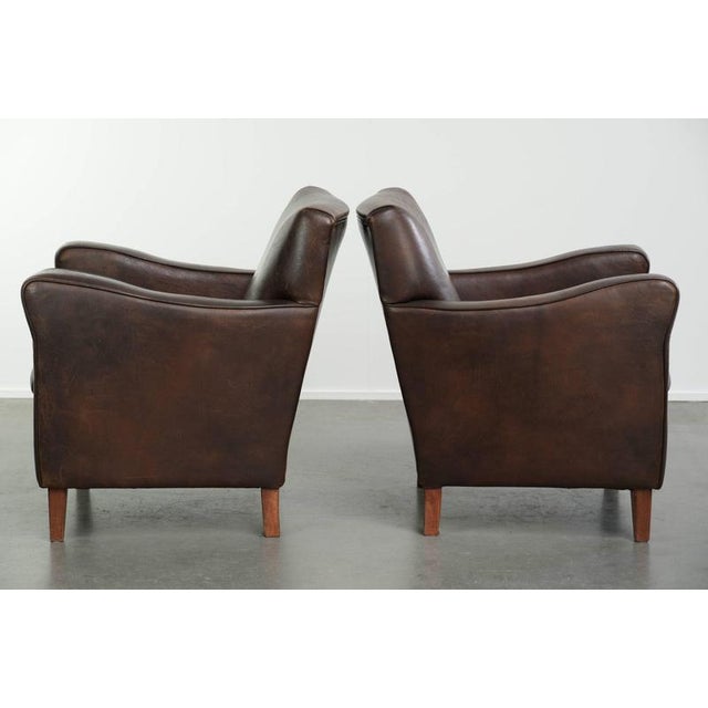 Vintage English Sheepskin Lounge Chairs, Set of 2 For Sale - Image 4 of 14