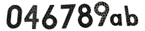 Brutalist Door Numbers Letters, 1970s