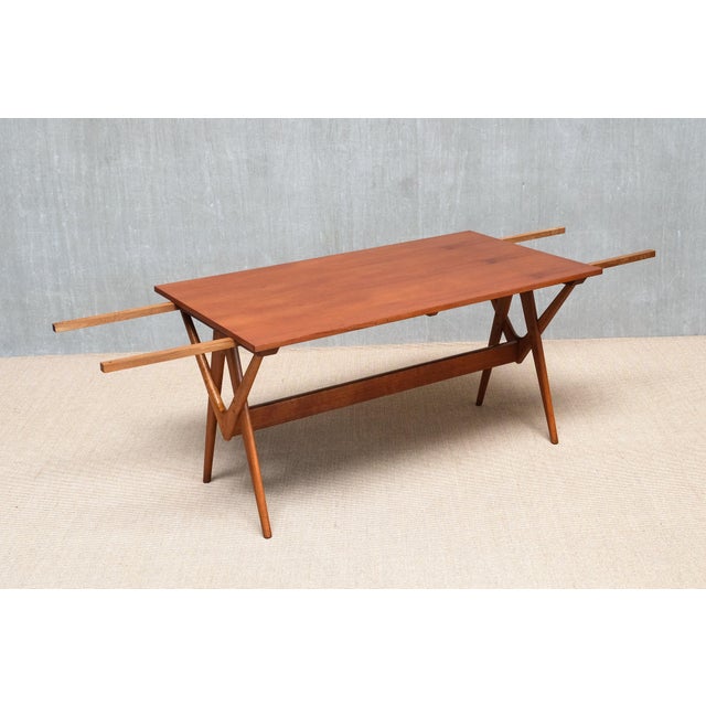 Extendable Dining Table in Oak and Teak from Knud Mortensen, Denmark, 1955 For Sale - Image 17 of 18