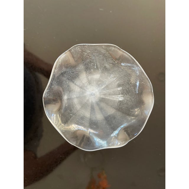 1950s Vintage European Crackled Glass Epergne For Sale - Image 4 of 4