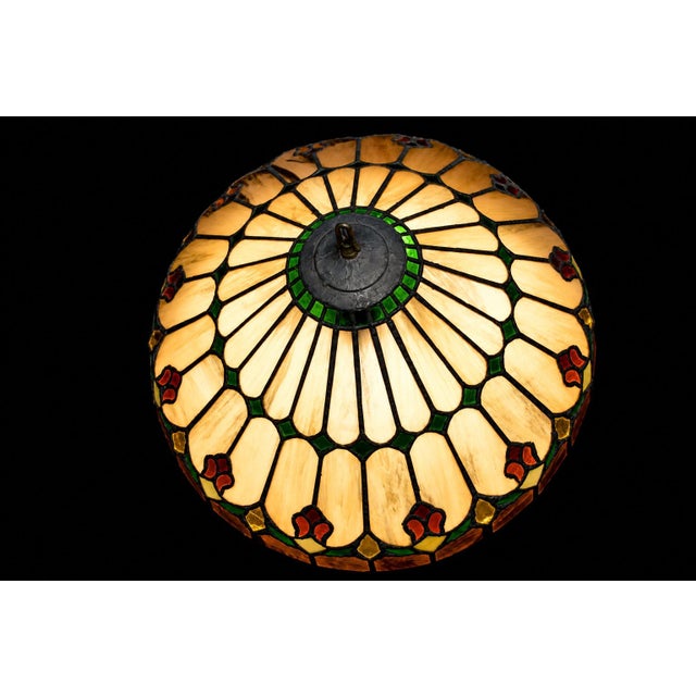 Metal Antique Tiffany Style Light Lamp Shade For Sale - Image 7 of 18
