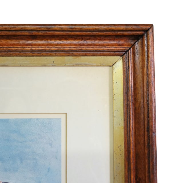 Mid 20th Century After John James Audubon Vintage Print White Egret Antique Walnut Frame For Sale - Image 9 of 9