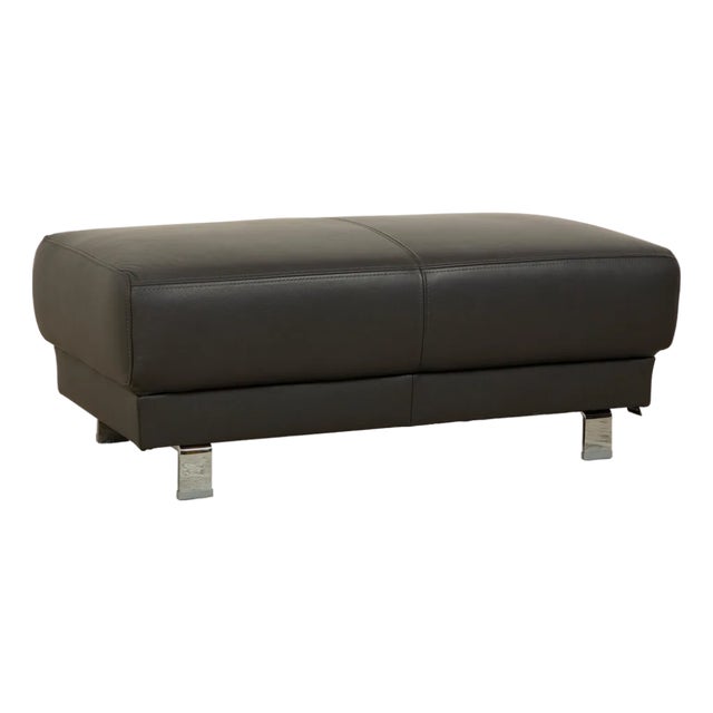 Leather Stool from Ewald Schillig For Sale