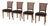 c.1940s Directoire Neoclassical French Regency Fruitwood Cane Back Dining Chairs, Set of 4 For Sale