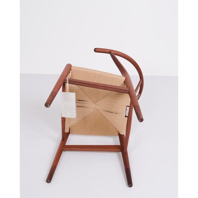 Model CH24 Wishbone Chairs in Mahogany and Wicker by Hans J. Wegner for Carl Hansen & Søn, 1990s, Set of 4 For Sale - Image 11 of 13
