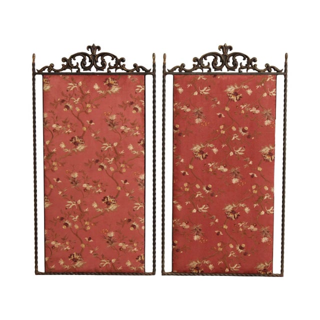 Antique Embroidery & Wrought Iron Decorative Wall Panels For Sale - Image 13 of 13