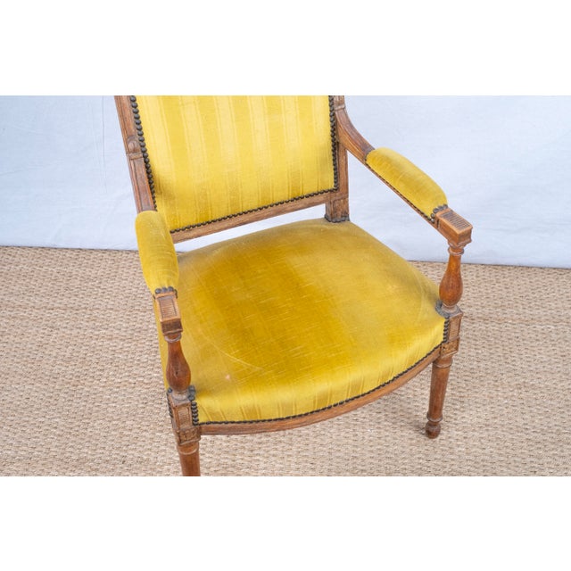 Wood Set of 4 Antique French Armchairs For Sale - Image 7 of 11