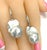 Traditional Diamond Fresh Water Pearl Earrings 14k Gold Large Certified For Sale - Image 3 of 8