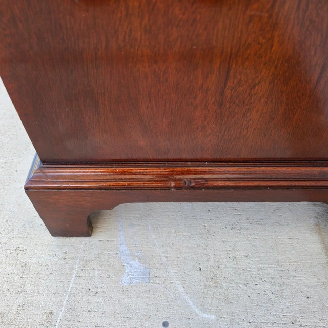 Councill Craftsmen Banded Mahogany Chippendale Bachelor Chest W Pullout Surface For Sale - Image 11 of 13