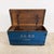 Antique Blue Painted Wooden Chest Dated 1871 For Sale - Image 14 of 16
