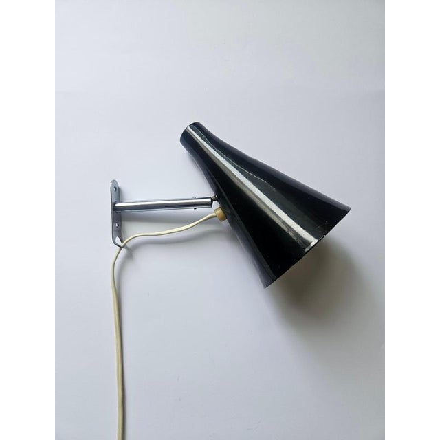 Metal Mid-Century Black Adjustable Wall Lamp in style of Stilnovo, Lidokov, 1960s For Sale - Image 7 of 14