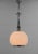 Blown glass and chrome Art Deco pendant. Chrome with age patina polished. Rewired: 1x100W, E25-E27 bulb US wiring...