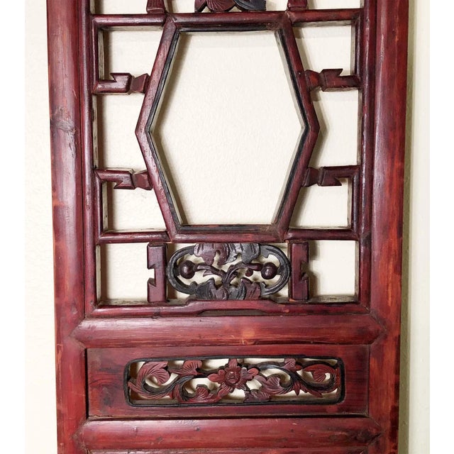Antique Chinese Screen Panels 3571 Cunninghamia Wood, 1800-1849 - Set of 2 For Sale In Dallas - Image 6 of 12