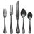 Contemporary Mepra Epoque 5-Piece Flatware Set, Oro Black Pewter For Sale - Image 3 of 3