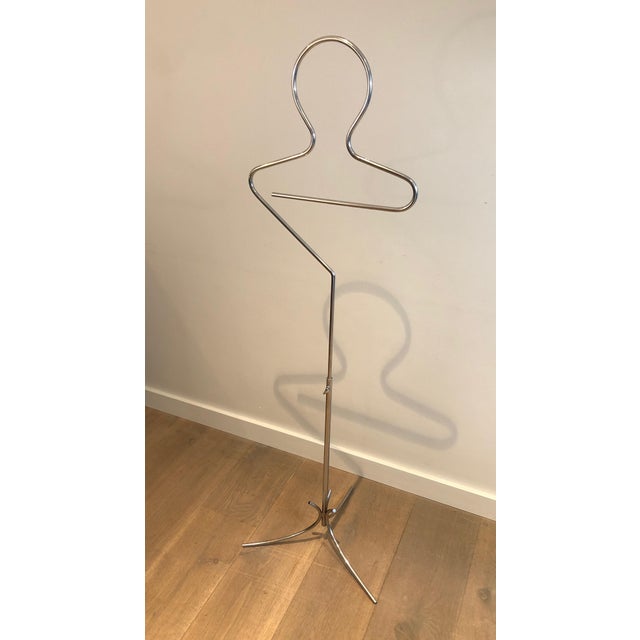 Mid-Century Modern French Design Chrome Valet Circa 1970 For Sale - Image 3 of 12