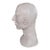 Large White Ceramic Bust Sculpture of a Bald Man For Sale