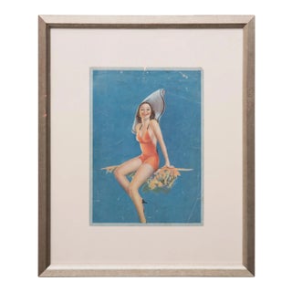 Framed Vintage Chinese Deco Fashion Advertisement For Sale