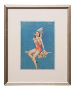 Framed Vintage Chinese Deco Fashion Advertisement