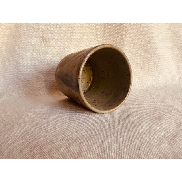 Hand-Painted Stoneware Vase by Vermont Potter Joe Gilmartin For Sale - Image 10 of 12