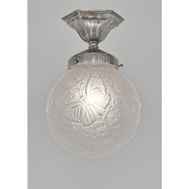Hettier & Vincent French Art Deco Flush Mount by Hettier & Vincent - 1930 France For Sale - Image 4 of 10