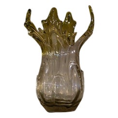 Green Murano Glass Vase For Sale