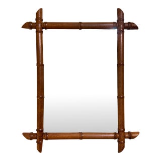 Antique Faux Bamboo Mirror For Sale