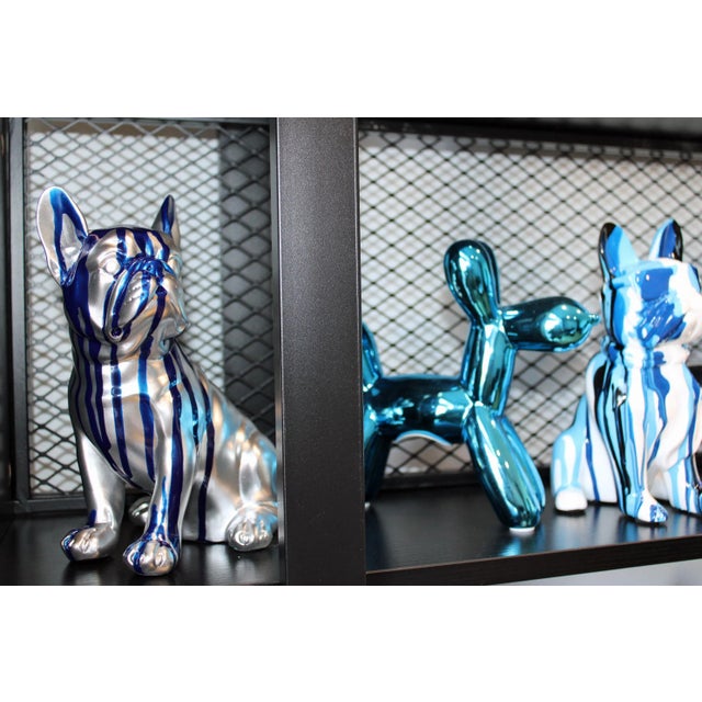 2020s Interior Illusions Plus Sitting Blue Dripping French Bulldog For Sale - Image 5 of 6