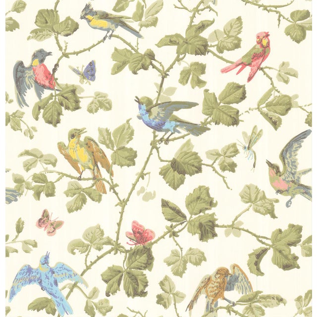 Cole & Son Winterbirds Classic Botanical Style Wallpaper Sample Chairish