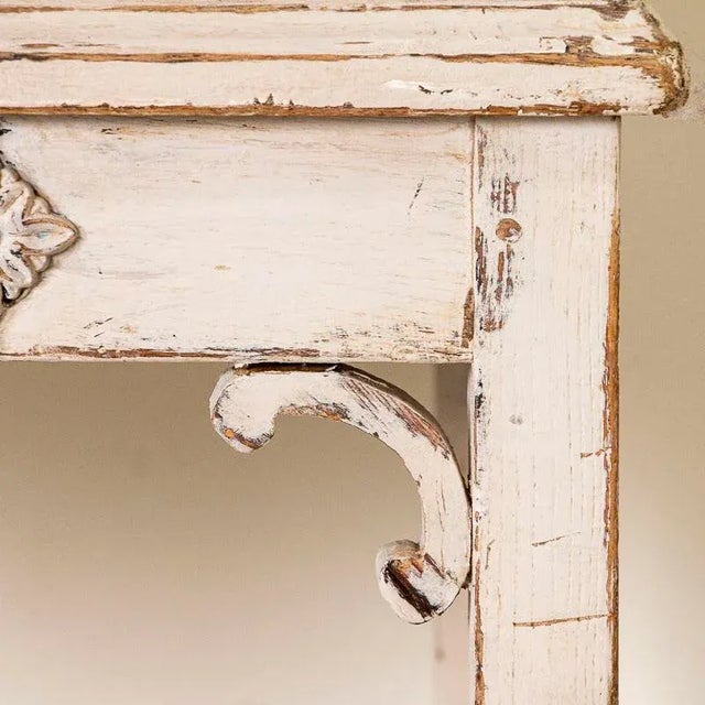 Antique Original White Painted Hostess Stand Standing Desk From Sweden For Sale - Image 11 of 12