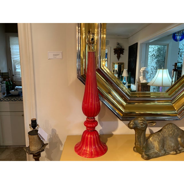 Pair Of Vintage Murano Glass Lamps. Offered is an unusual pair of vintage Murano glass lamps created of beautifully blown...