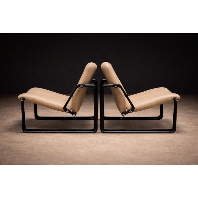 1970s Lobby” armchairs in Metal & Leather, Jorge Zalszupin, 1970s - Lot 325 For Sale - Image 5 of 13