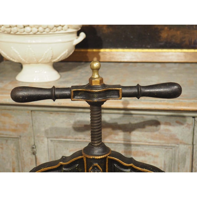 More information coming soon… Cast iron book presses, such as this French one mounted to a wooden stand, were used to bind...
