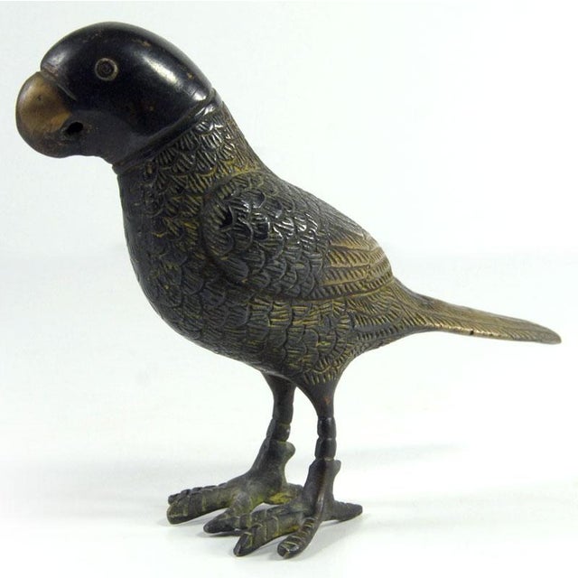 Vintage Bronze Parrot Figurine For Sale - Image 4 of 8