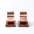 Copper Pair of Art Deco Machine Age Loop Form Bookends in Copper & Walnut For Sale - Image 8 of 10