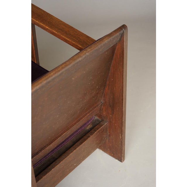 Art Deco Dutch Lady Armchair in Oak, 1920s For Sale - Image 15 of 18