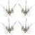 1930s Bronze and Bead Crystal Presidential Wall Sconce - Set of 4 For Sale