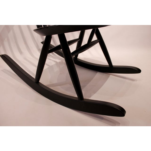 Black Rocking Chair by Ilmari Tapiovaara for Artek, 1990s For Sale - Image 8 of 11