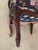 1970s Matching Upholstered Chairs (2). Hardwood Very Detailed. Black Background, Multicolor Floral Print. For Sale In Palm Springs - Image 6 of 8