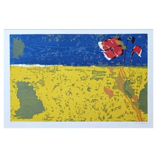 Bernd Zimmer, Poppy, 1990s, Woodcut Print For Sale