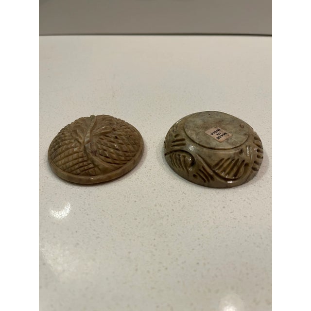 Mid 20th Century Vintage Alabaster Carved Stone Ring Box, India For Sale In San Diego - Image 6 of 12