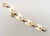 Mid-Century Modern Vintage 1974 Signed Napier Goldtone White Resin Link Bracelet For Sale - Image 3 of 6