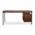Wooden Apples, Wooden Desk, Brown Teak, Bauhaus Style, Drawers For Sale - Image 16 of 17
