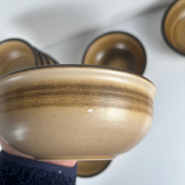 Vintage Salins Bowls in Sandstone, 1960s, Set of 9 For Sale - Image 10 of 11