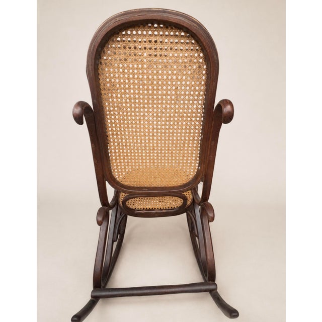Iconic AUTHENTIC Thonet bentwood rocking chair Model #4 (mark shown in pics) Makers mark THONET POLAND located front...