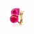 Modern Late 20th Century Pair of Baccarat 18k Yellow Gold Ruby Red Crystal Glass Earrings For Sale - Image 3 of 5