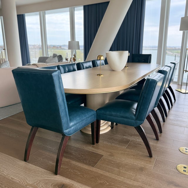 Early 20th Century Set of 10 Gilbert Rohde Art Deco Chairs With Rose Tarlow Leather For Sale - Image 5 of 16