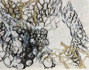 Michele Oka Doner, Original Drawing Painting Abstract Biomorphic Art Gold Leaf Michele Oka Doner, 2004